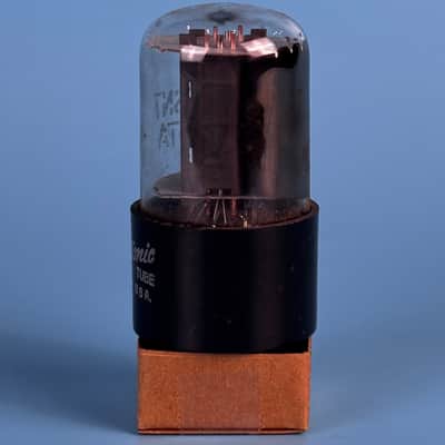 1954 General Electric 6SN7GT Vintage Grey Plated vacuum tube! Tests Good! T588 image 2