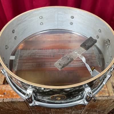 1960s Gretsch 4x14 Progressive Jazz X4175 Snare Drum Black Diamond Pearl image 13