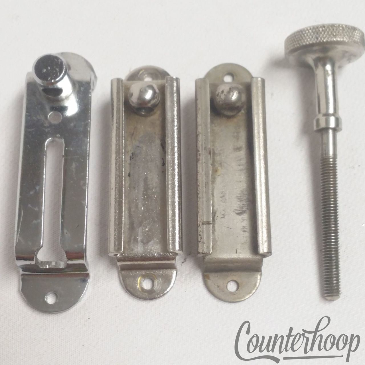 Leedy & Ludwig Snare Drum Strainer Nickel Vintage 50s Parts Lot Marching Parade — main photograph