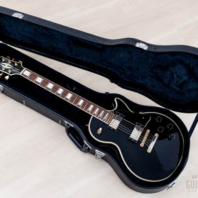 2000 Epiphone by Gibson Les Paul Custom Black Beauty LPC-80 w/ Case & Open Book Headstock, Japan Fujigen image 16