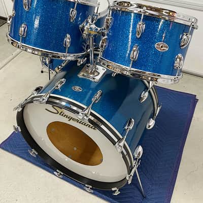 Vintage 1970s Slingerland Modern Solo Outfit No. 2R in Blue Sparkle image 2