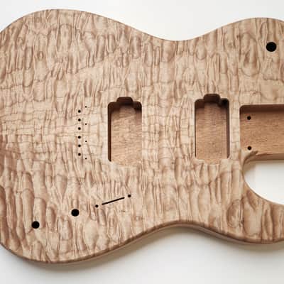 Shepard Custom Guitars Custom Telecaster Body Semi-hollow Backroute F Hole Optional Quilted Maple Top On 1pc Mahogany 2026 - Unfinished image 1