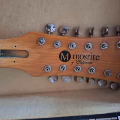 Mosrite Celebrity 12 string neck w/o tuners. 1960s - Natural image 1