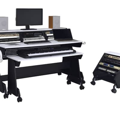 Musiea EX88 Series 88 Keys Music Studio Desk Workstation with Rack Cabinet (White) image 2