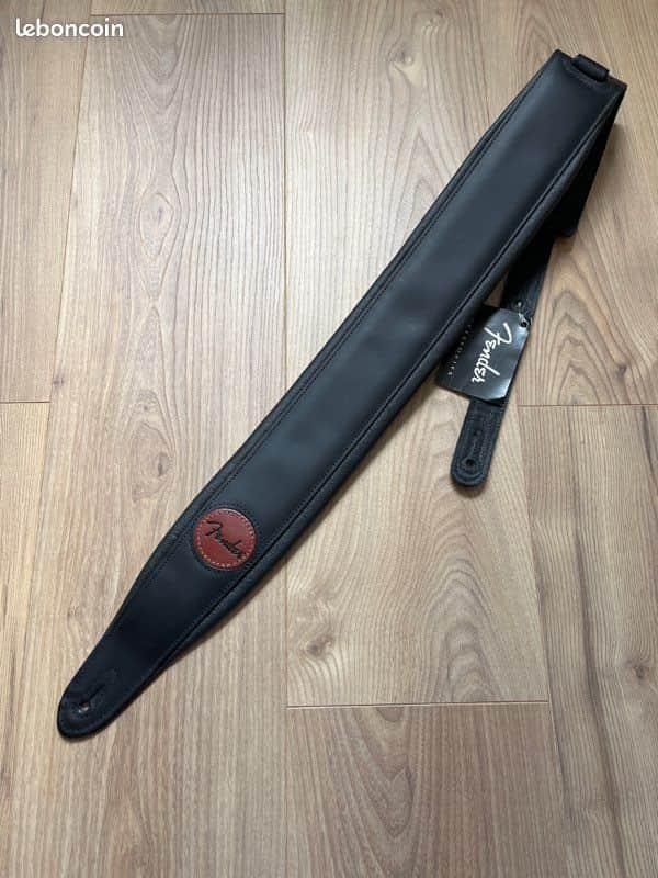 Fender Deluxe wide padded leather strap FS-1 2000 - noir image 1