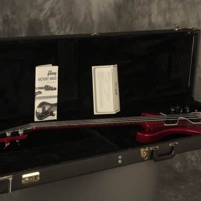 1982 Gibson Victory Artist Bass CANDY APPLE RED with papers + RARE painted neck image 21