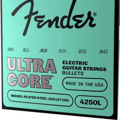 Fender 4250 Ultracore Guitar Strings, Plated Steel, Bullet End, 4250L .009-.042 image 3