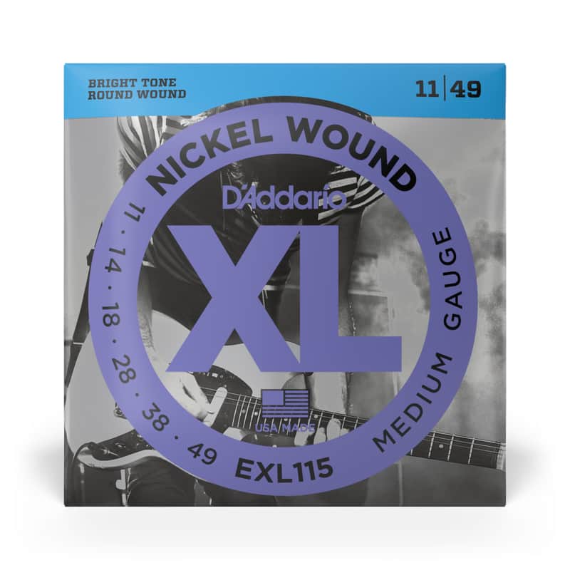 D'Addario XL Nickel Wound Strings, 11-49 Medium, EXL115 (SIngle Set) image 1