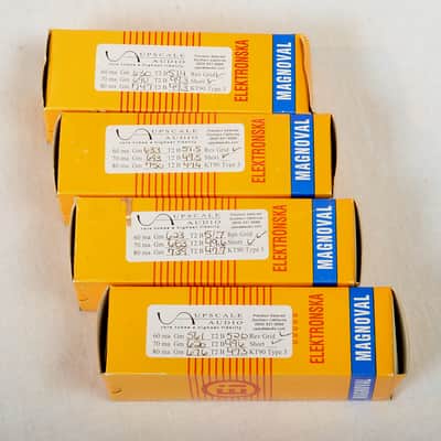 Quad (4) Vintage Magnaval KT90 Power Tubes – Made in Yugoslavia – Tested & Working image 1