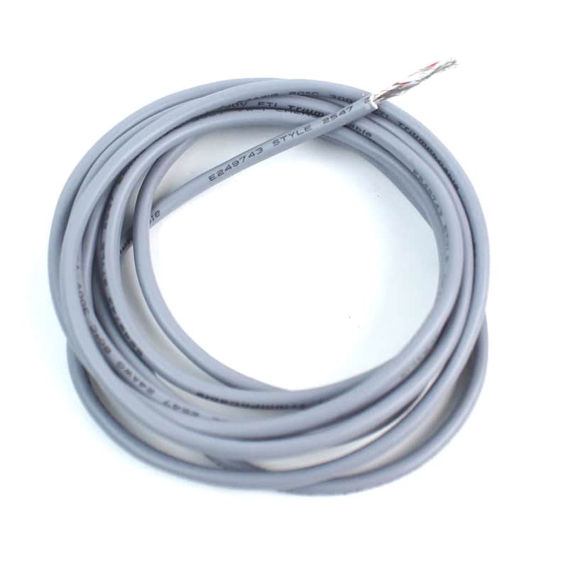 2-Conductor Shielded Guitar Circuit Wire hookup wire 6-Foot 24 AWG ,Gray Bild 1