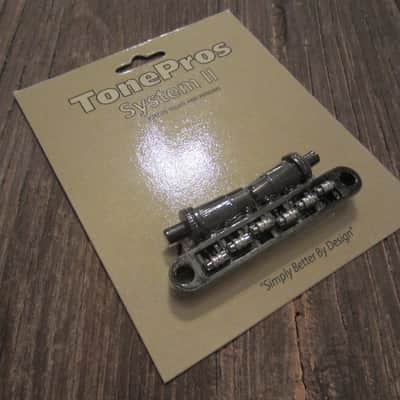 TonePros TPFR-B Metric Locking Tune-O-Matic Bridge with Roller Saddles