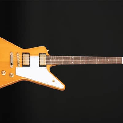 Epiphone 1958 Korina Explorer, White Pickguard in Aged Natural with Case image 3