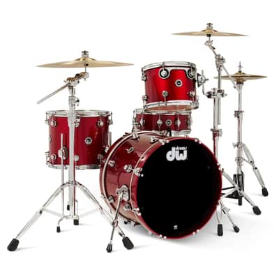 FREE TOM REBATE! - DW DWe 4pc Complete Electronic/Acoustic Drum Set w/Roland V71 Black Cherry Metallic image 4