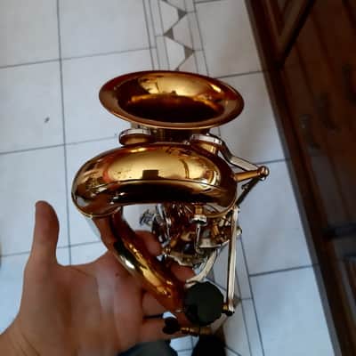 Super rare vintage baritone saxophone B&S Blue Label low a from 1980's , moster sound sax !!!!!! image 7
