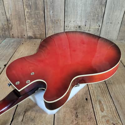 Harmony Rocket H53 1959-1965 with Bigsby with Floating Jazz Pickup - Nickel - Red image 14