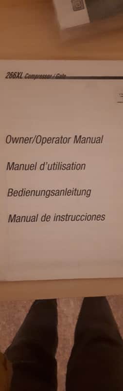 dbx 266XL Compressor/Gate Owner/Operator Manual in English, French, German and Italian image 1