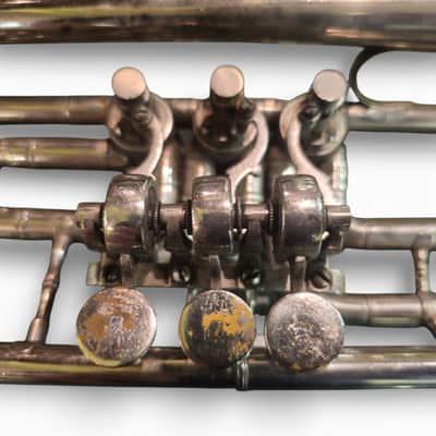 Professional Nickel Musical Trumpet for Interior Decoration Soviet Union 1959 USSR 1959 - Nickel image 8