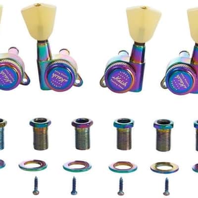 Guitar 3-per-side Locking Tuners 18:1 Locking Tuning Keys Guitar Tuning Machines with Keystone Handle for LP/Les Paul/SG/ES/Acoustic Guitars Burnt Chrome image 1
