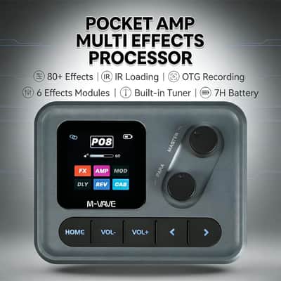 M-VAVE Pocket AMP Effect Pedal Guitar Bass 6 Modules 80+ (Price includes the import duty for US buyer) image 2