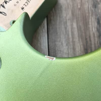 FRANCHIN Mars guitar body Relic Aged Lake Placid Blue Metallic turned green 100% Nitro Lacquer Cracks SS Basswood Telecaster-Tele-T-Style Made in Italy - Stock piece #22350826 image 11
