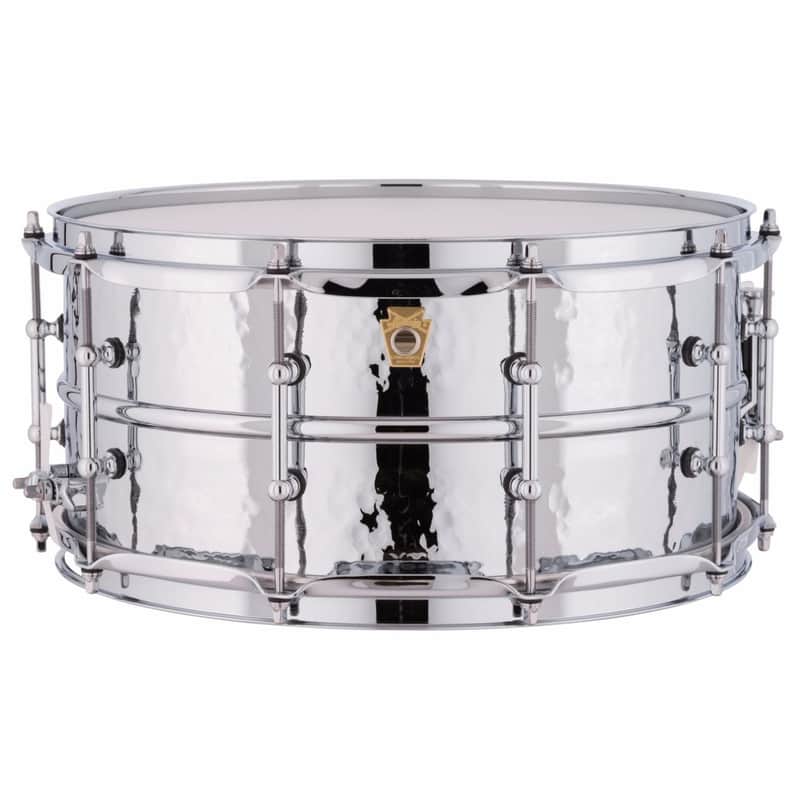 Ludwig LM402KTWM Hammered Supraphonic 6.5x14" Aluminum Snare Drum with Tube Lugs and P-86 Millennium Strainer	 image 1