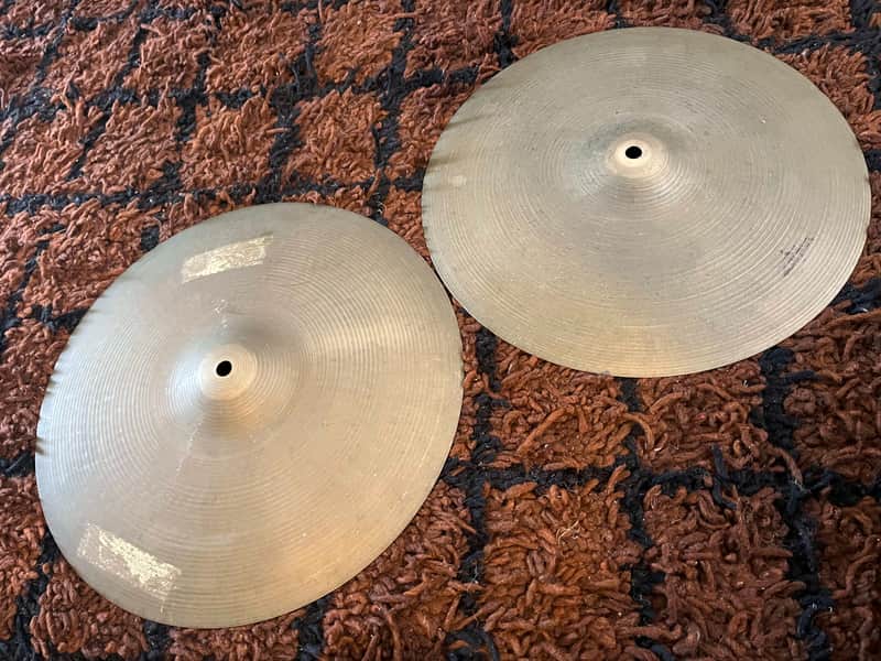 Vintage 1960s-1970s Avedis Zildjian Hi-Hats 14" Cymbals '60s '70s Hi Hat Set image 1