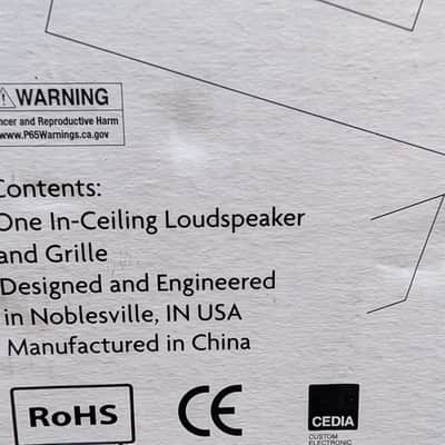 KLH Faraday F-6800-DVC 8" In-Ceiling Speaker — In Box (Each) image 2