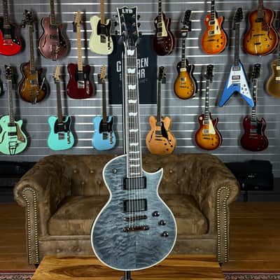 ESP LTD EC-401 QM See Thru Black Satin - 3,462 kg - SN# W22121411 - NEW image 4