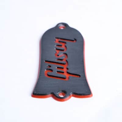 Custom Gibson Les Paul Truss Rod Cover - Gibson Logo (Black & Red) image 10