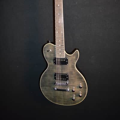 Sublime Guitar Co SGC Millennia Flame Maple Trans Black Single Cutaway Electric Guitar image 2