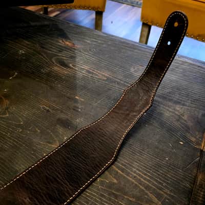 Wolf Briar Leather Company - Hand-Tooled Custom Handmade Guitar Strap - Western Paisley Motif image 7
