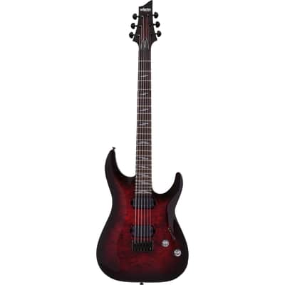Schecter Omen Elite-6 Electric Guitar, Black Cherry Burst image 2