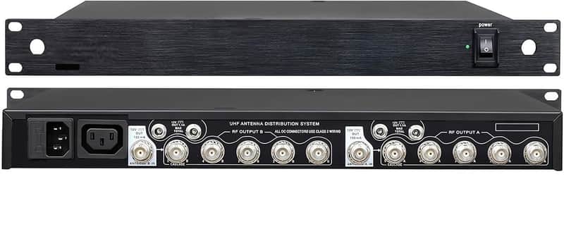 5 Way Active Wireless Antenna Distribution System for UHF Wireless Microphone System, 8 Outputs + 2 Cascade Ports,Antenna Amplifier for Antenna Paddle image 1