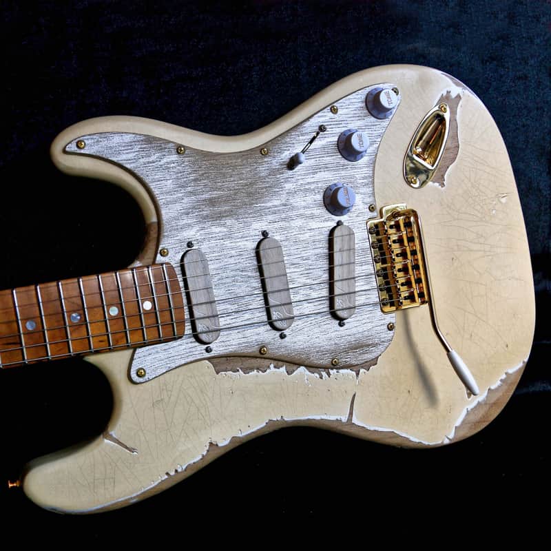 Build to Order GB Liuteria Traditional Strato White relic image 1