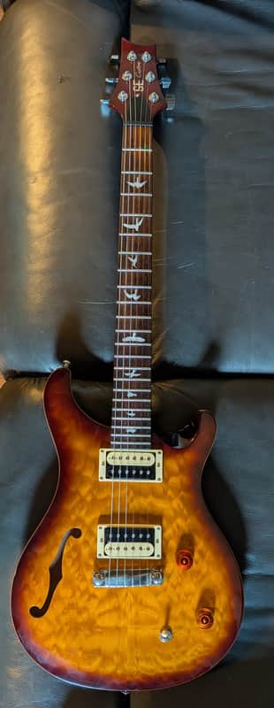 PRS SE Custom 22 Semi-Hollow Body Quilted Top w/PRS Gig Bag image 1