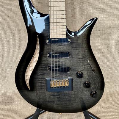 Wreck Guitars Blue Morpho Classic 2020 Trans Black Top Finish in High Gloss image 1