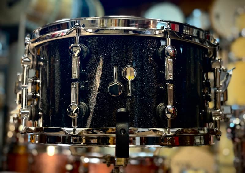 Sonor SQ2 13x7  Medium Beech Snare Drum - Black Sparkle Lacquer image 1