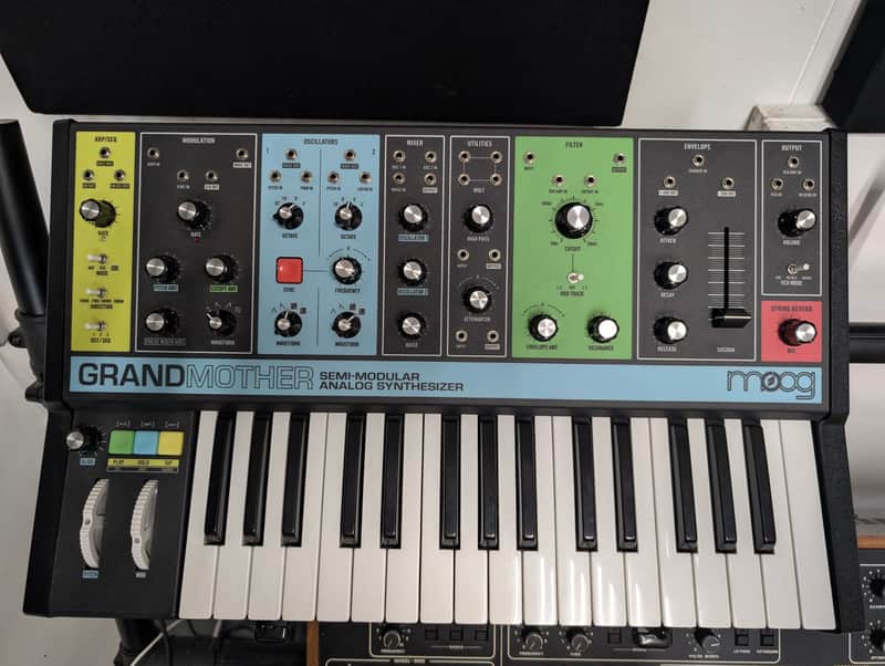 Moog Grandmother 32-Key Semi-Modular Analog Synthesizer 2018 - Present - Black / Multi-Colored Panel image 1