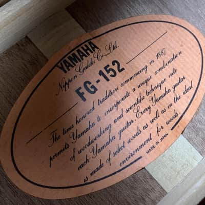 Yamaha FG-152 Japan Acoustic Guitar image 10