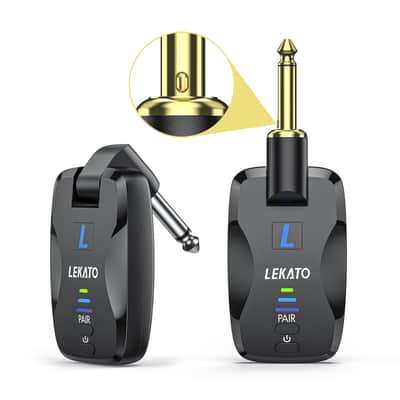 LEKATO 2.4GHz 18 Channels Wireless Guitar Transmitter Receiver Audio System image 1
