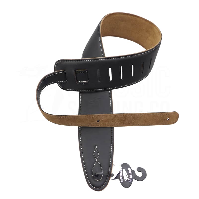 LeatherGraft Pro Reversible Leather Guitar Strap Beige image 1