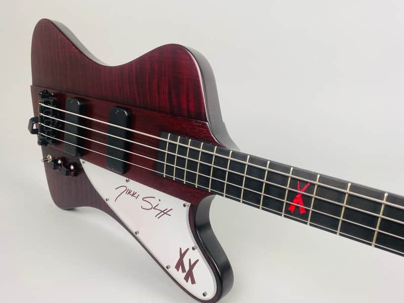 Gibson Nikki Sixx Thunderbird Bass-Shout at the Devil indeed- 2009 Trans Red image 1