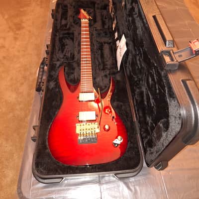 Solar Guitar AB1.6AFRQBR - Quilted Blood Red Burst Gloss with Solar Hard Case Solar 2024 - Red Burst Gloss image 3