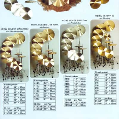 MEINL GOLDEN LINE 2000ER HI HAT 14" image 5