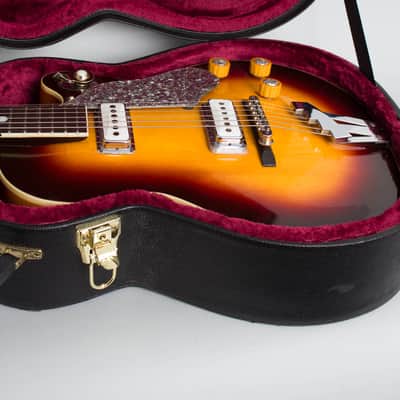 Premier  Bantam Deluxe E-704 Arch Top Hollow Body Electric Guitar (1958), ser. #1422, black tolex hard shell case. image 12
