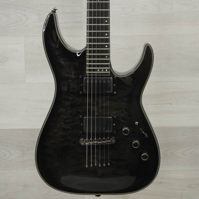 Used Schecter Hellraiser Hybrid C-1 Electric Guitar Black image 1