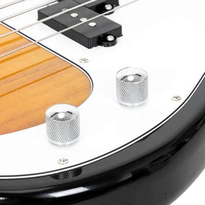 Glarry Fretless Electric Bass Guitar Full Size 4 String for experienced Bass Players Cord Wrench Tool Sunset Color image 7