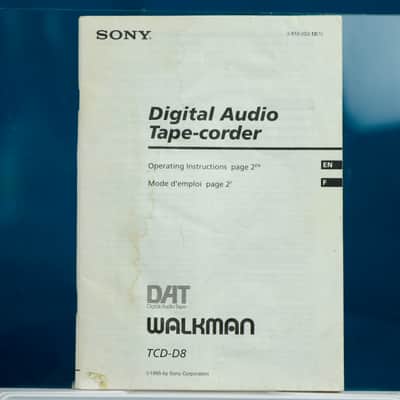 Original Sony TCD-D8 DAT Walkman User Manual Instructions image 1