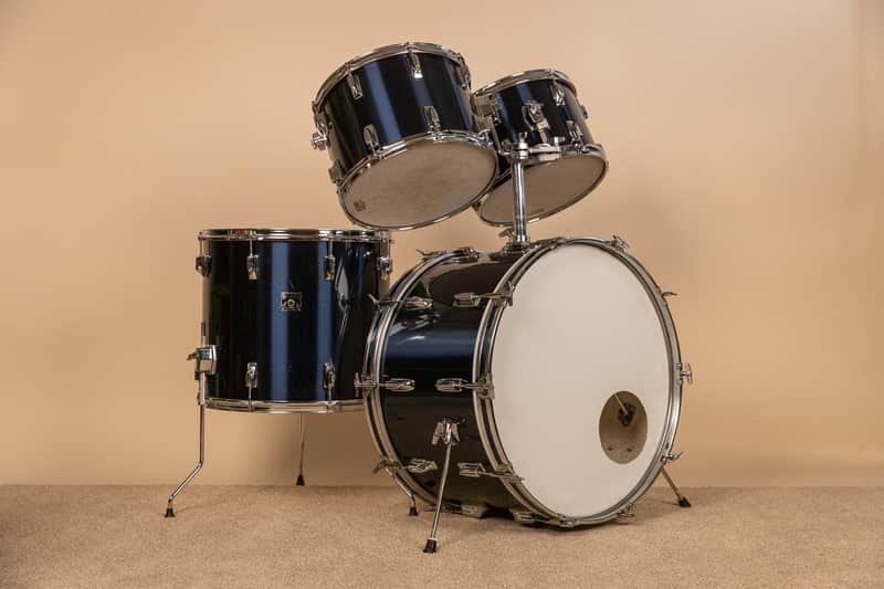 1970s Tama Imperialstar Mars 5LX Midnight Blue Drum Set image 1