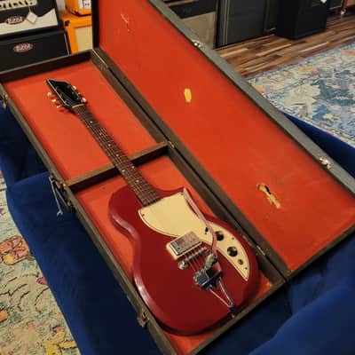 1960 Supro Belmont Poppy Red w/ Case image 18